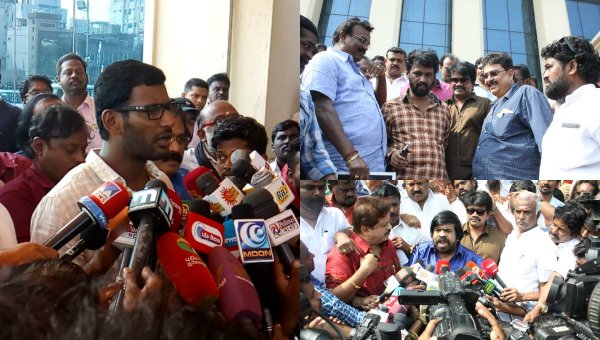 சென்னையில் தயாரிப்பாளர் சங்க பொது குழு கூட்டம்  பாதியில் நிறுத்தப்பட்டது…!
