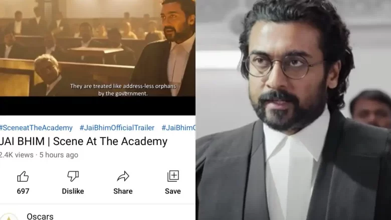 Suriya’s Jai Bhim featured in YouTube channel of the Oscars