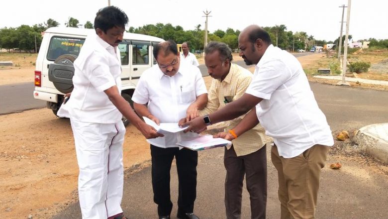 தமிழ்நாடு வீட்டு வசதி வாரிய தலைவர் பூச்சி முருகன் திருநெல்வேலியில் ஆய்வு!