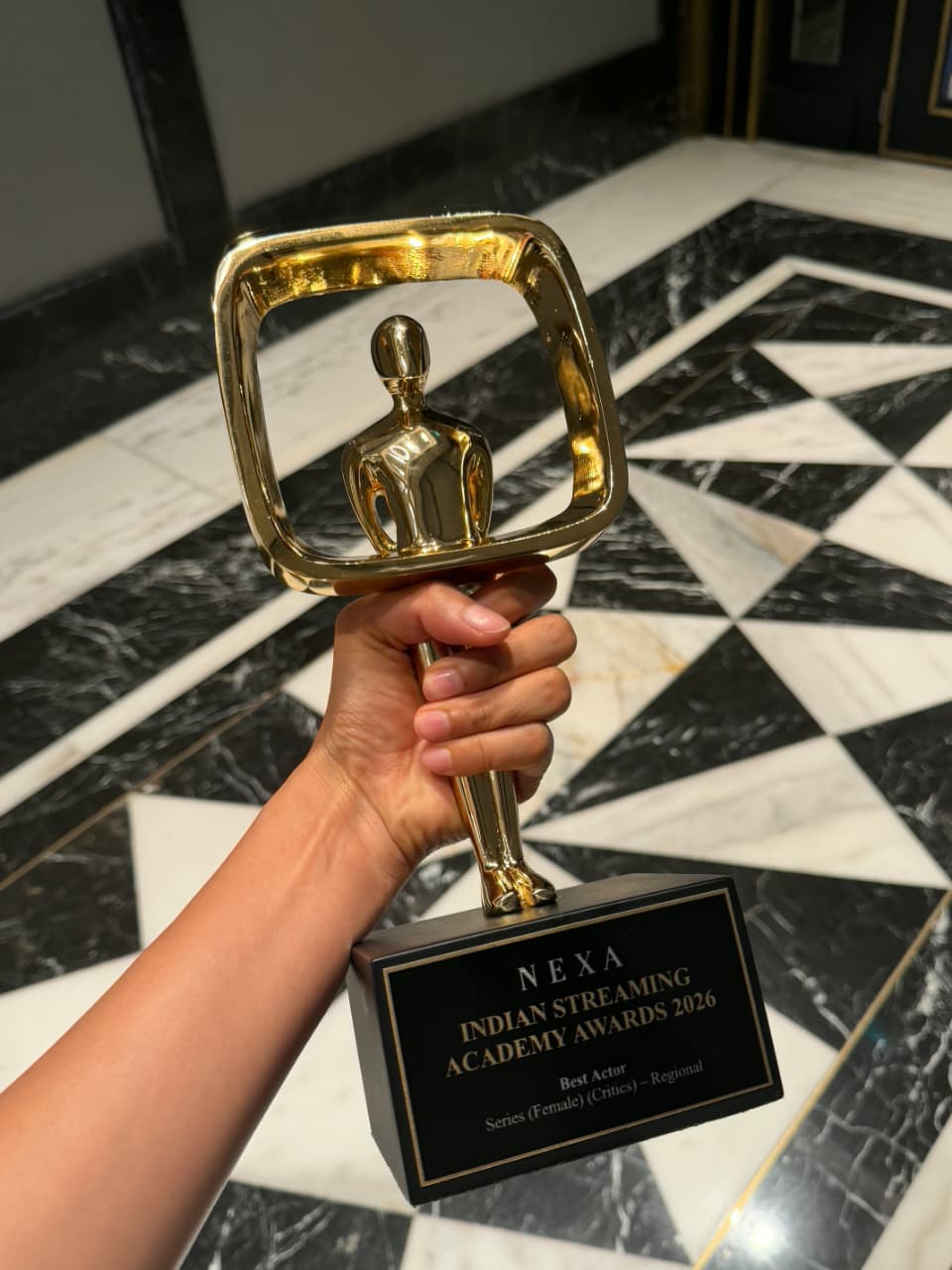 NEXA Indian Streaming Academy Awards 2026-ல் சிறந்த நடிகைக்கான (Critics – Regional Series) விருதை வென்றார் குஷீ ரவி